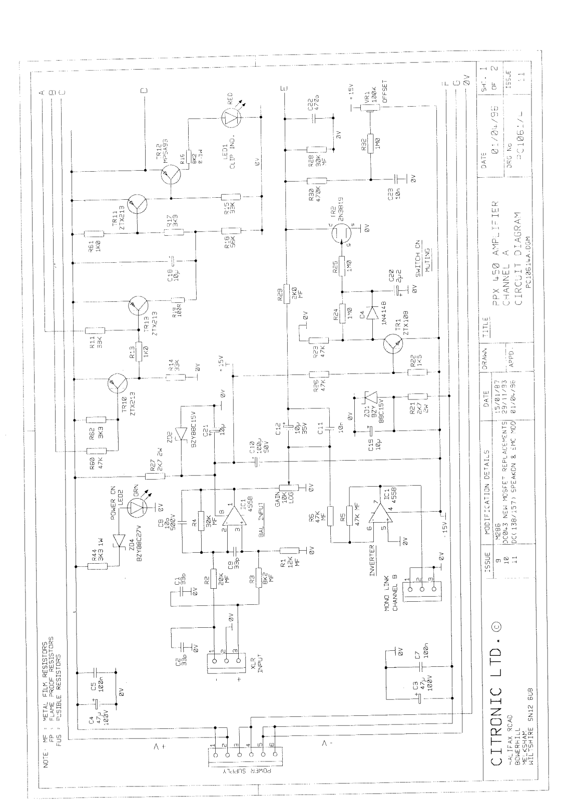 Citronic PPX-450 Schematic - ManualMachine.com