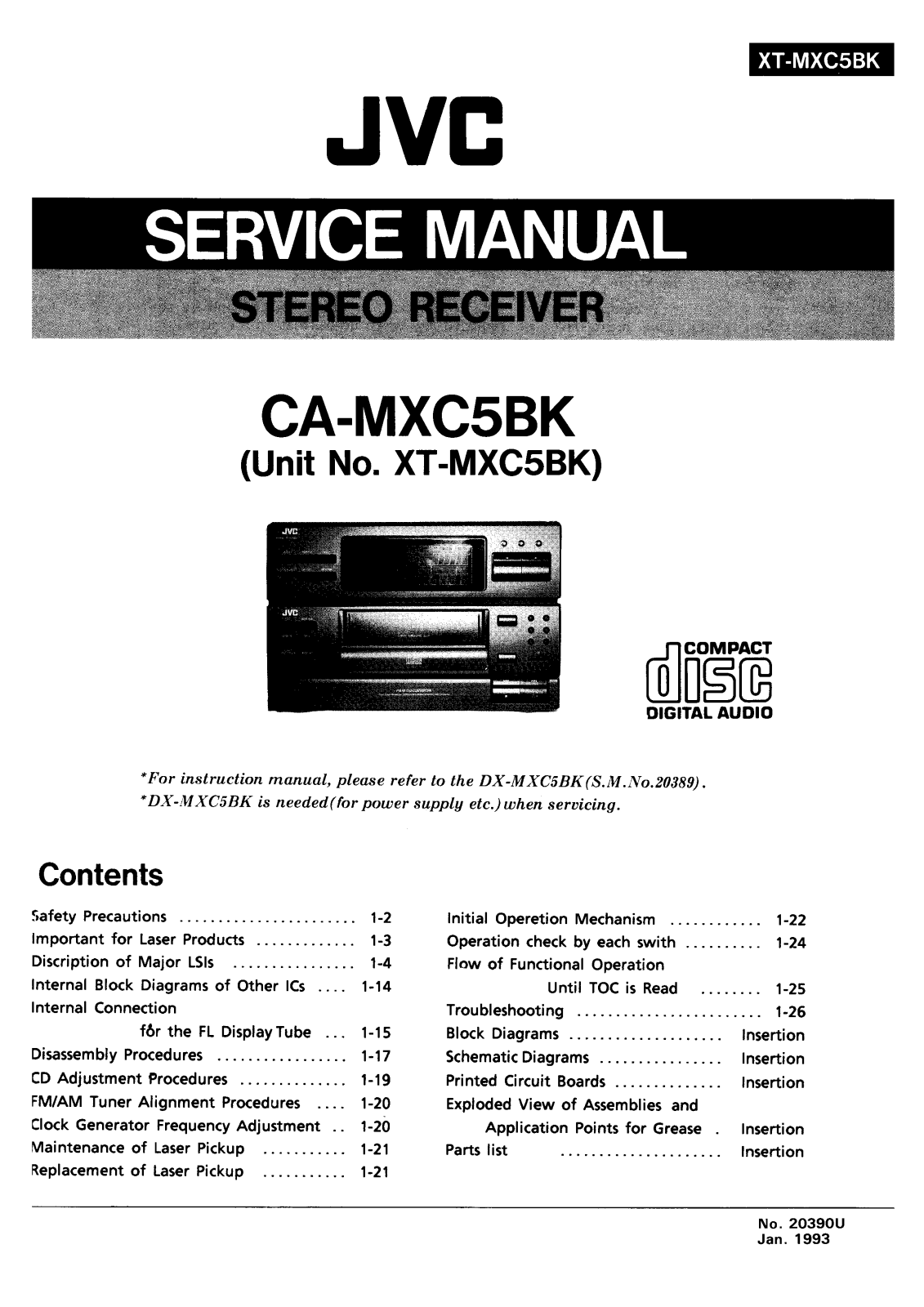 JVC CAMXC-5-BK Service manual