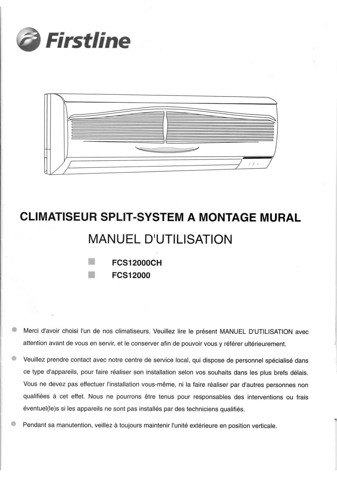 FIRSTLINE FCS12000, FCS12000CH User Manual