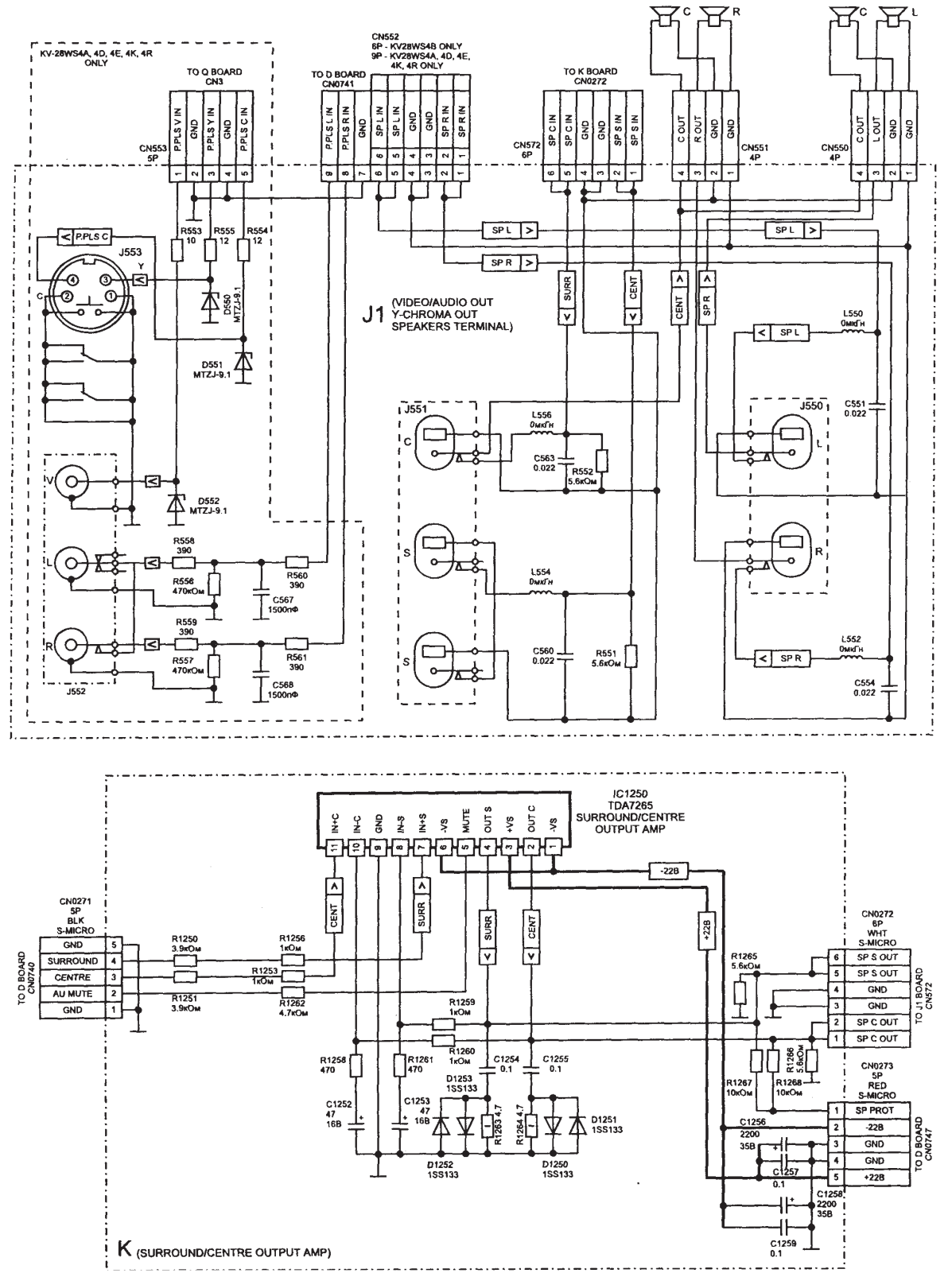 SONY KV28S4R Schematics List 9