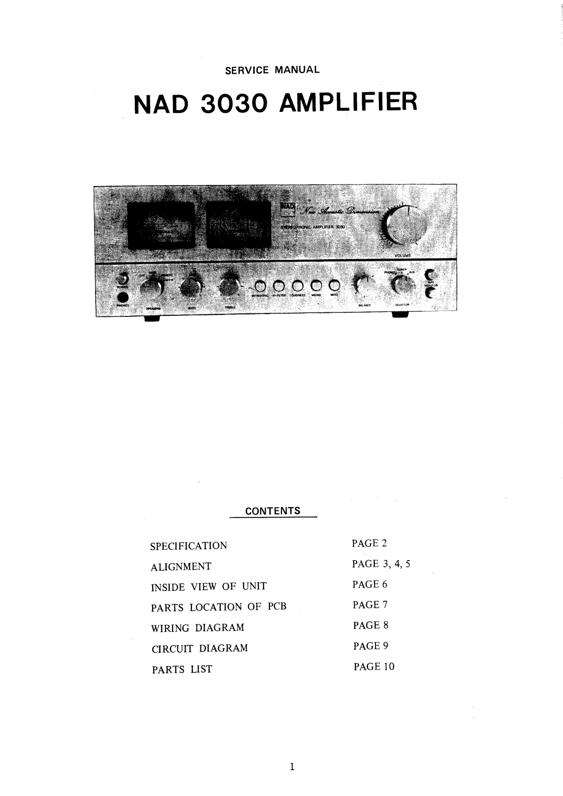 NAD 3030 Service manual