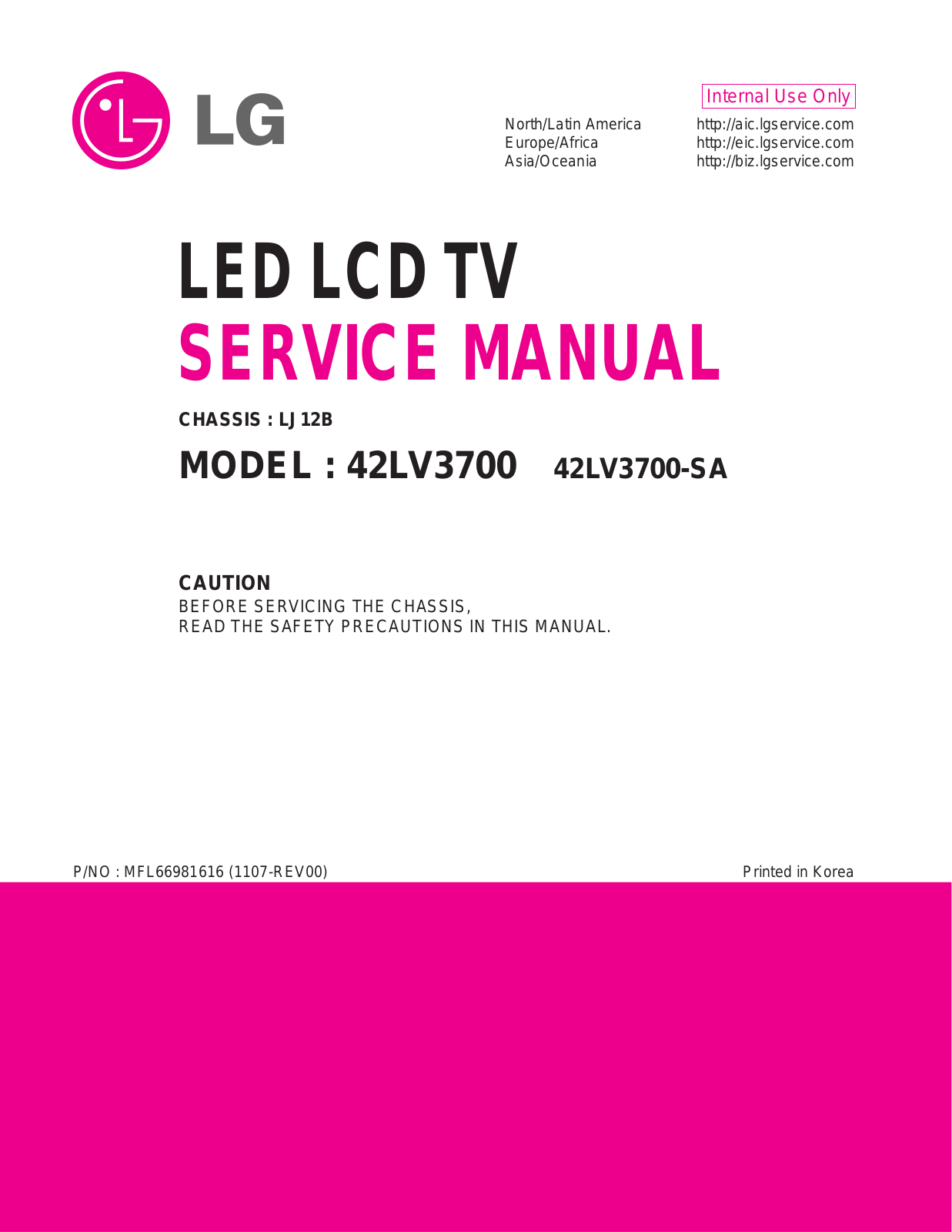 LG 42LV3700-SA Schematic