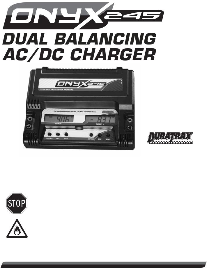 Duratrax Onyx 245 Dual with Balancing User Manual