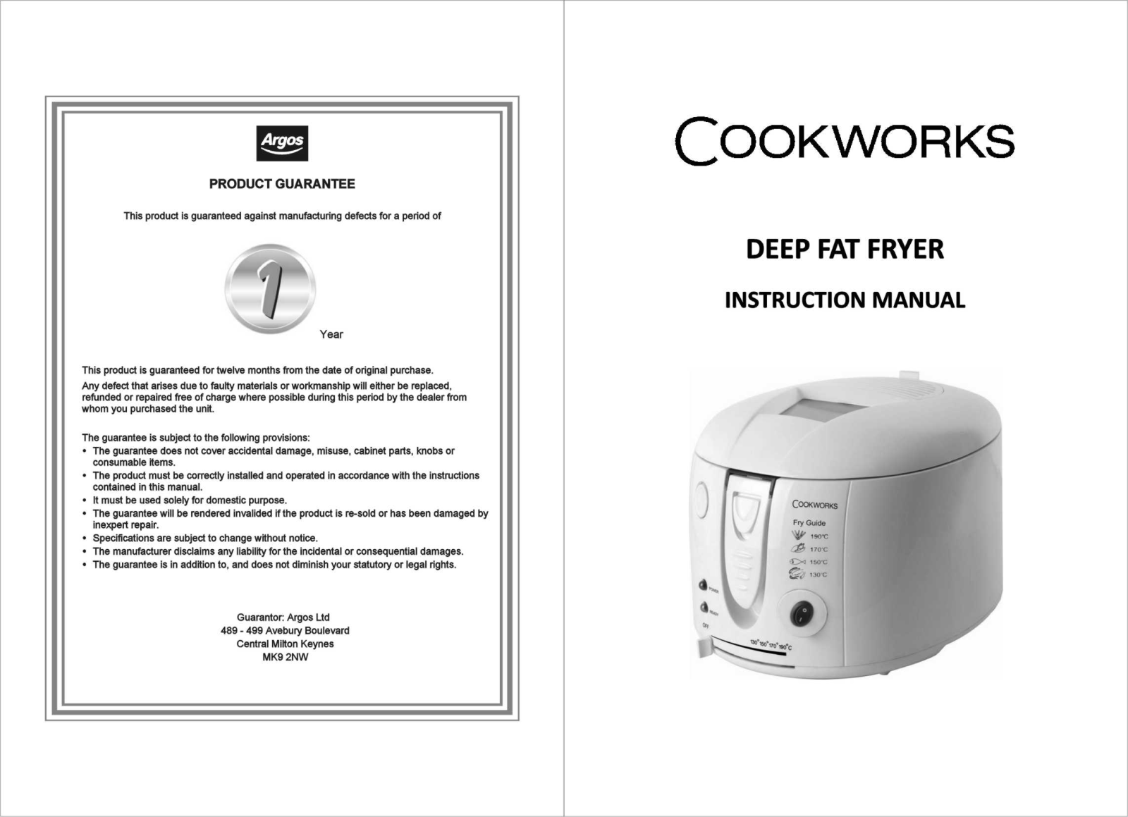 Cookworks 147-1982 User Manual