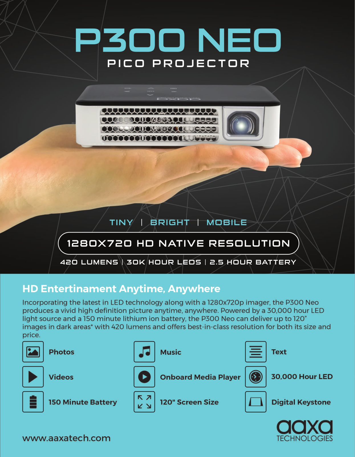 AAXA P300 Neo Product Sheet