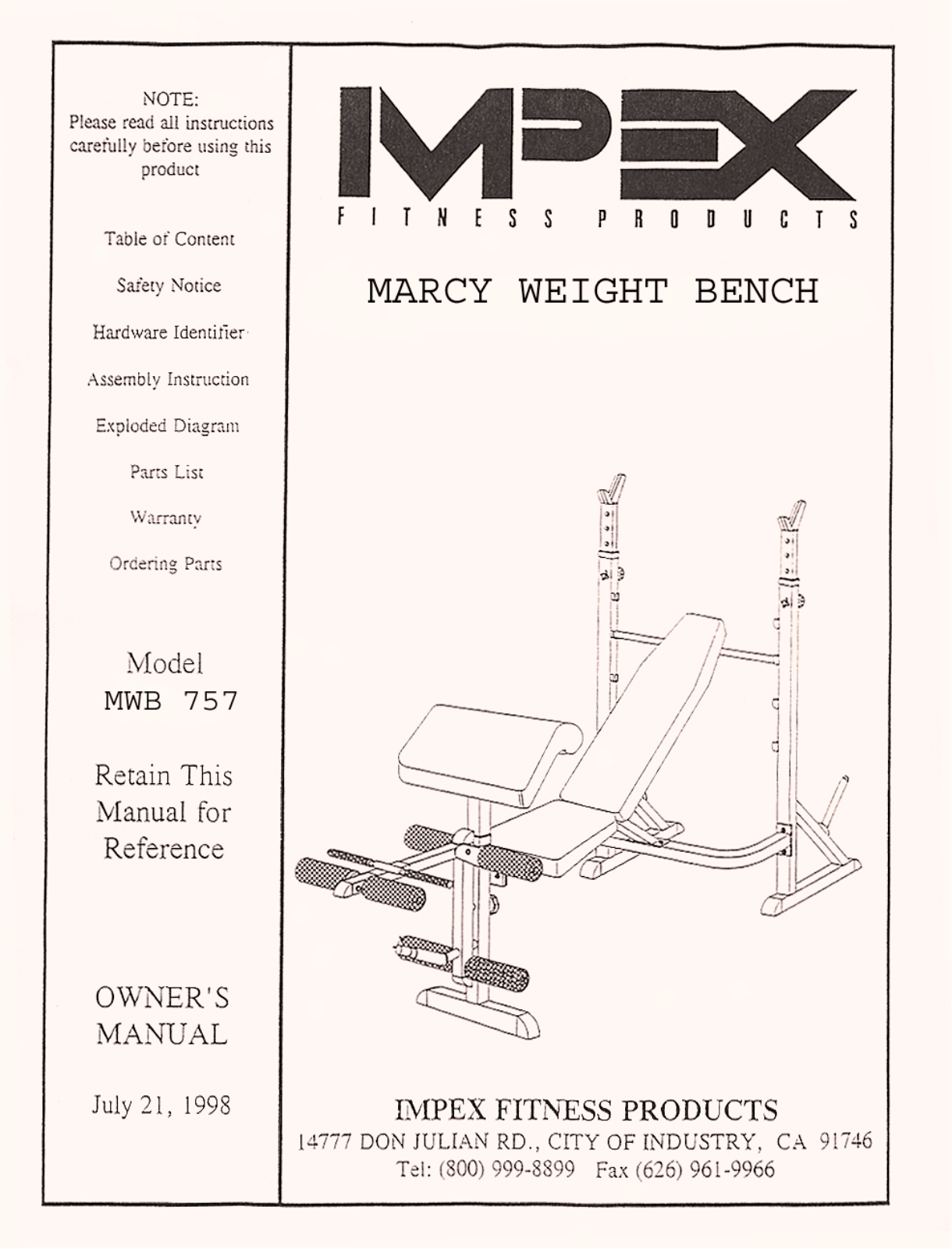 Impex MWB 757, 157 User Manual