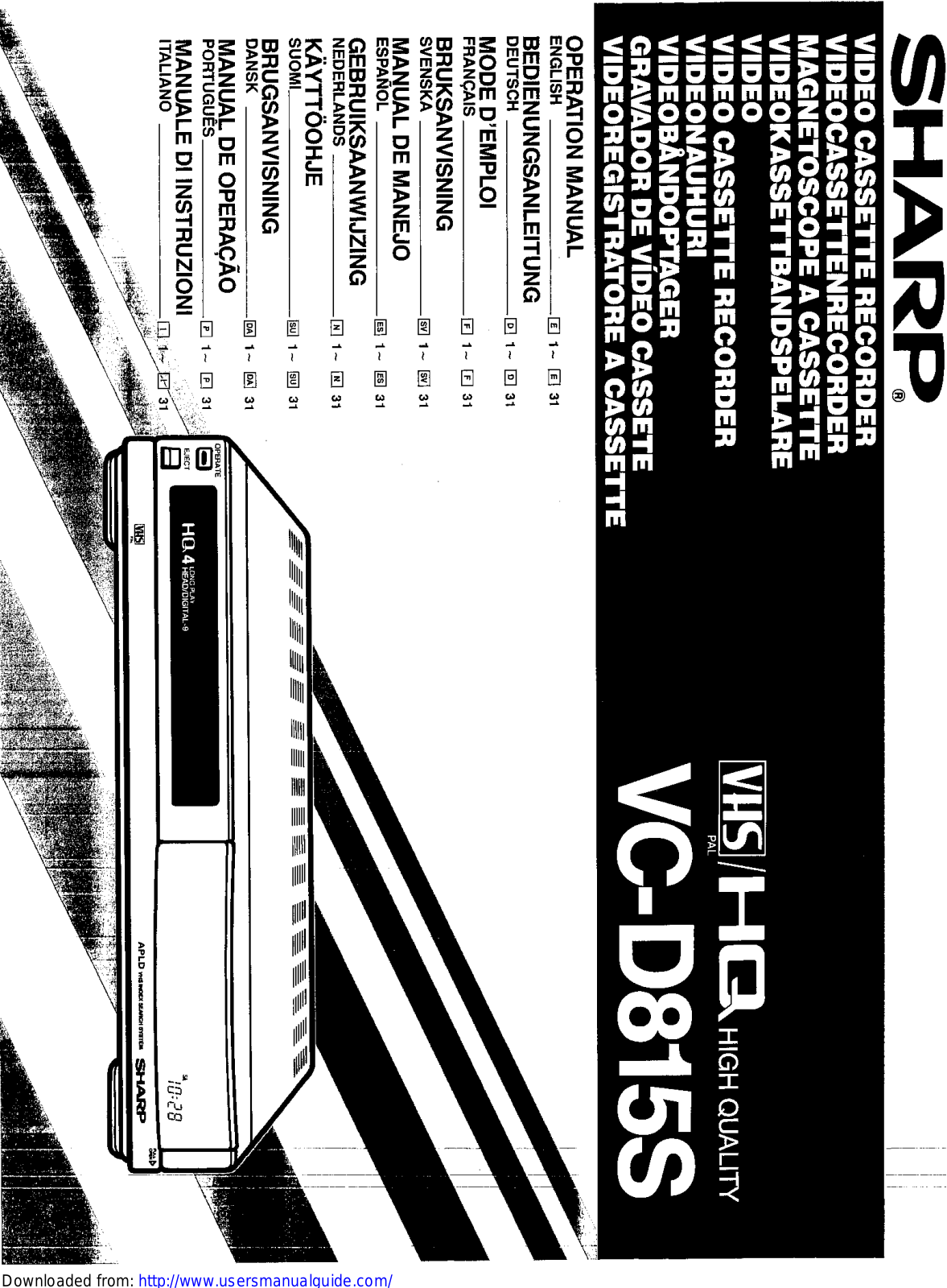 SHARP VC-D815S User Manual