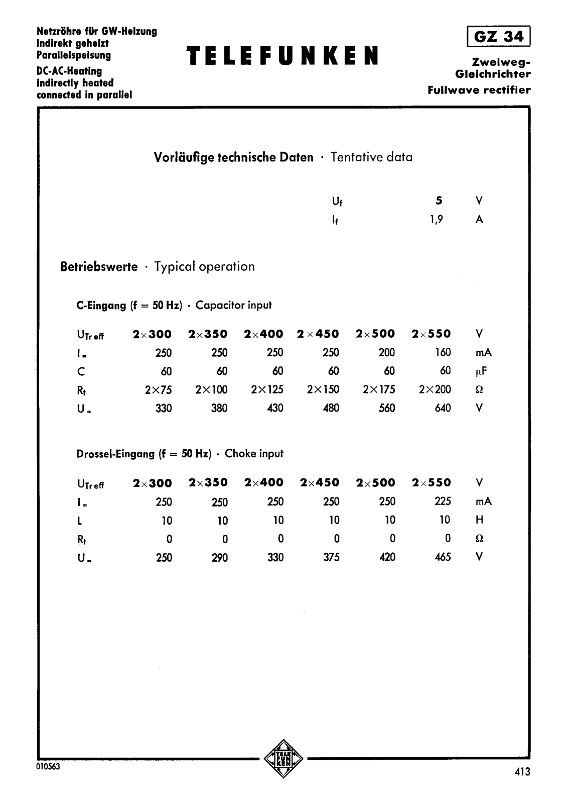 Philips gz34 DATASHEETS