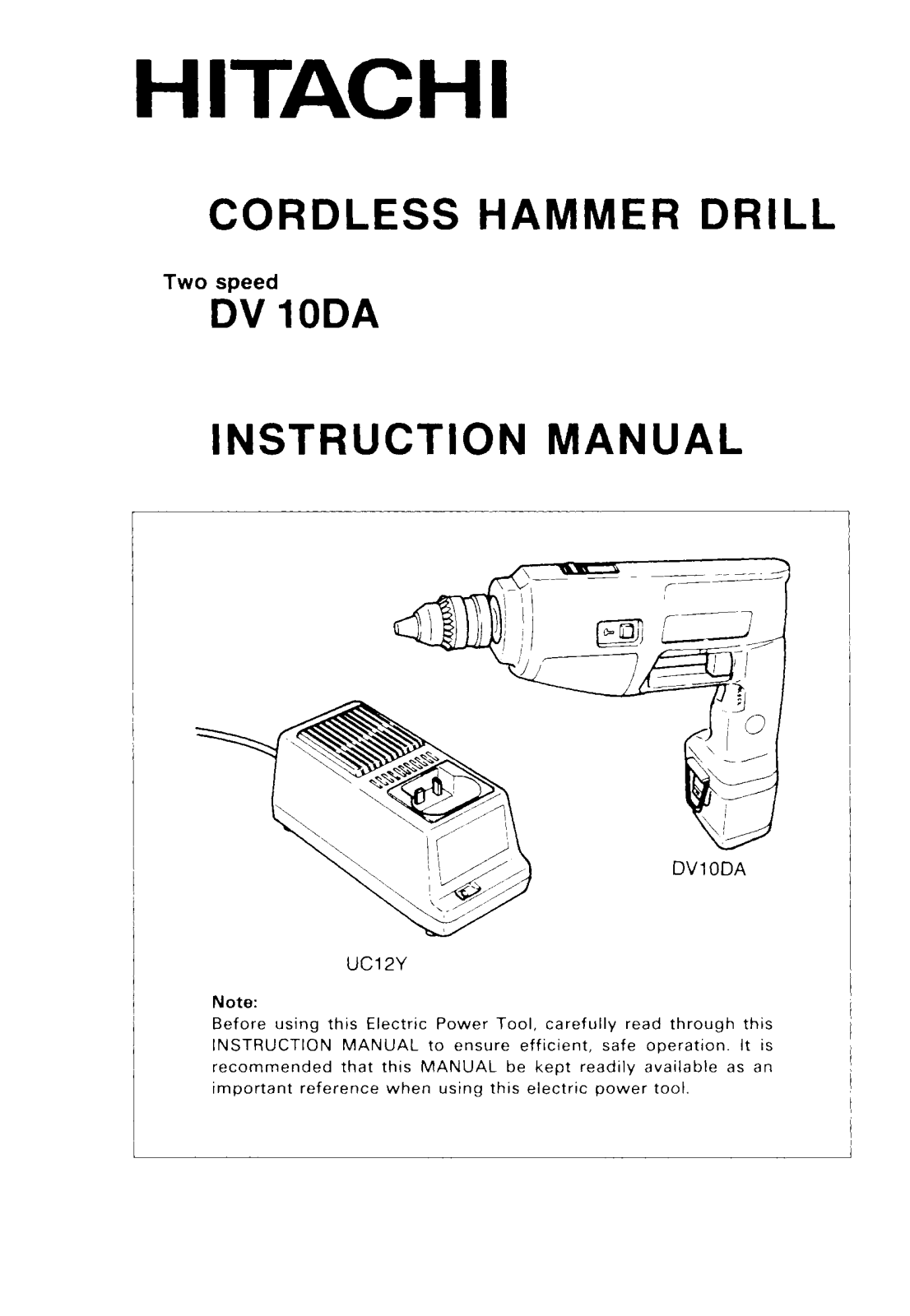 Hitachi DV10DA User Manual