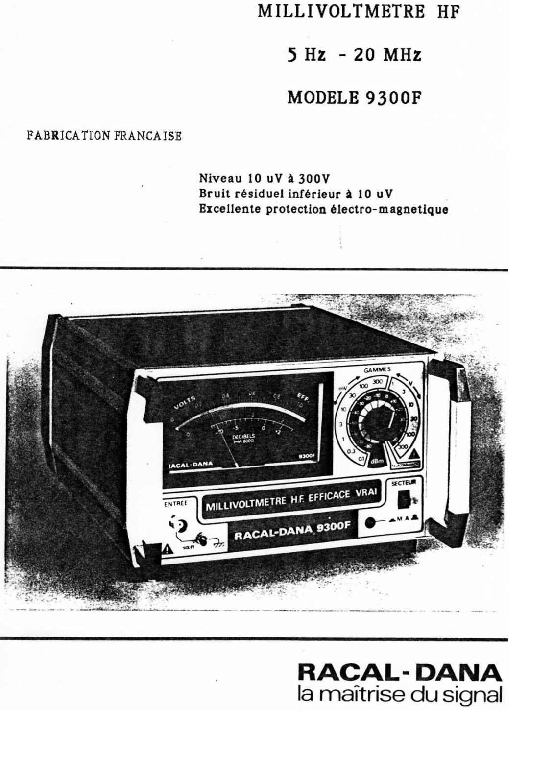 Racal Dana 9300F Service manual