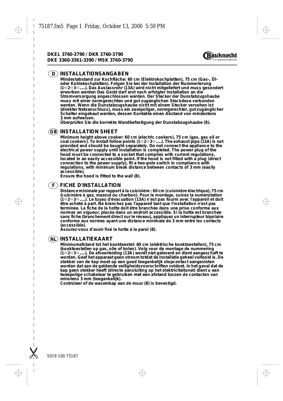 Whirlpool DKEL 3760 WS, DKEL 3790 WS, DKE 3360 SW, DKE 3361 IN-1, MSK 3760 WH INSTRUCTION FOR USE