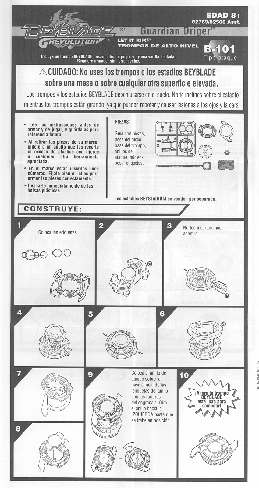 HASBRO Beyblade Guardian Driger B101 User Manual