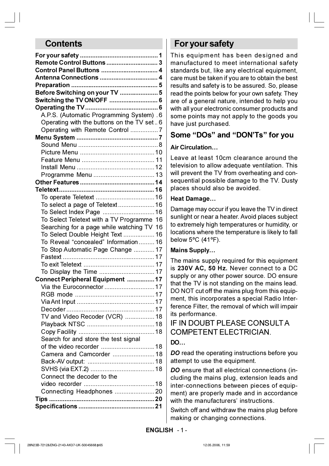 Toshiba 28N23B, 28N23G, 29N23B, 29N23G Owner Manual