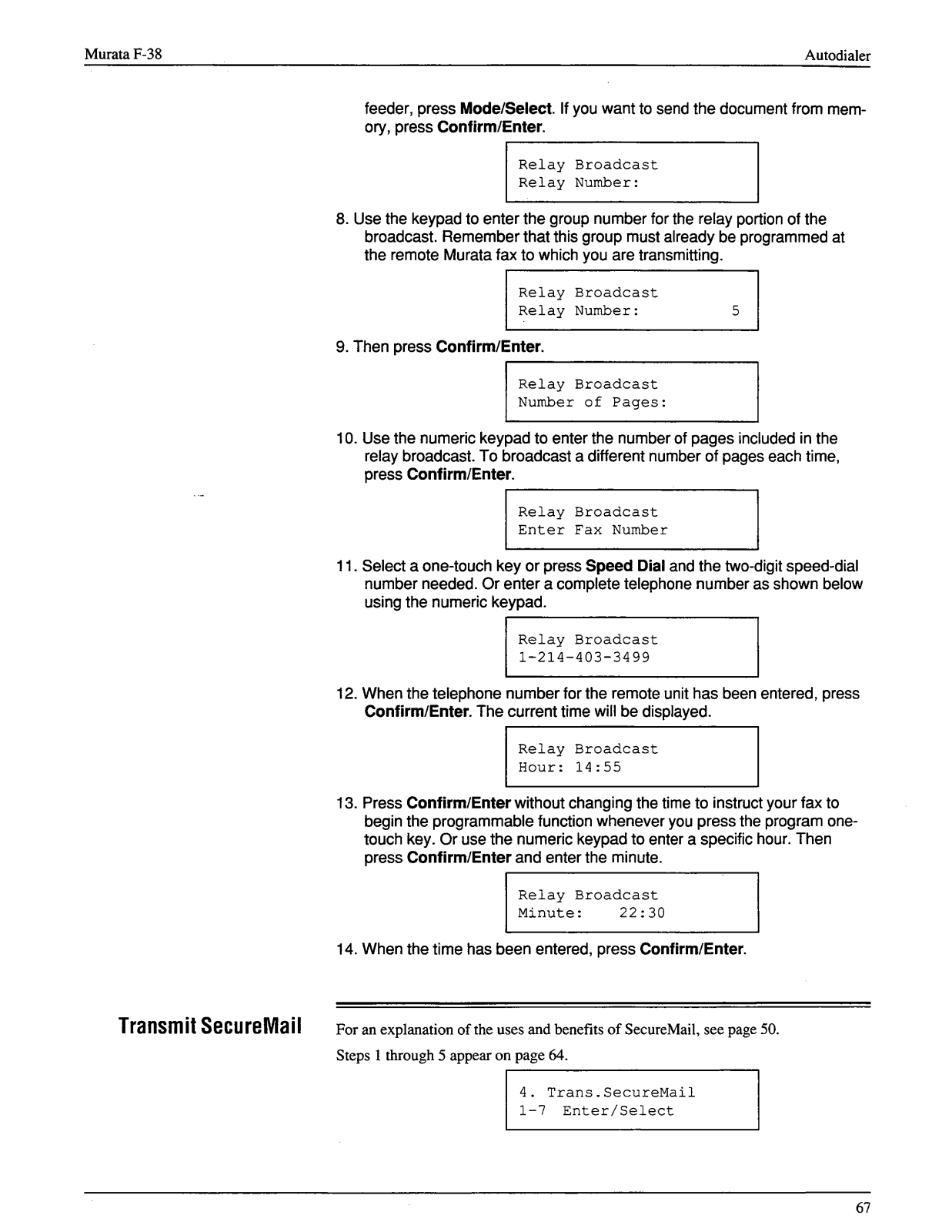 Muratec F-38 User Manual part 8