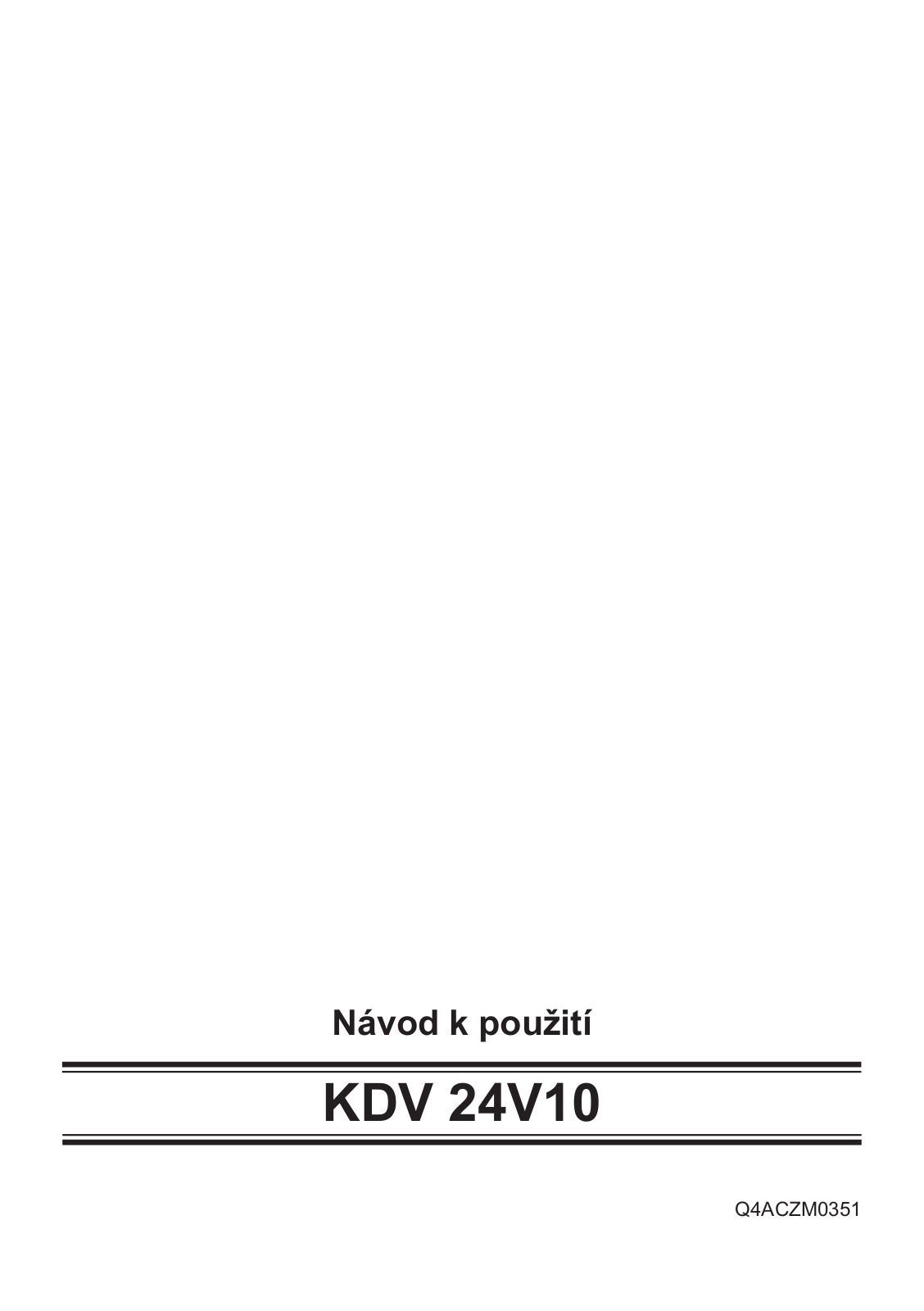 Bosch KDV24V10 User Manual