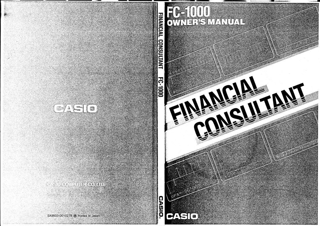CASIO FC-1000 User Manual