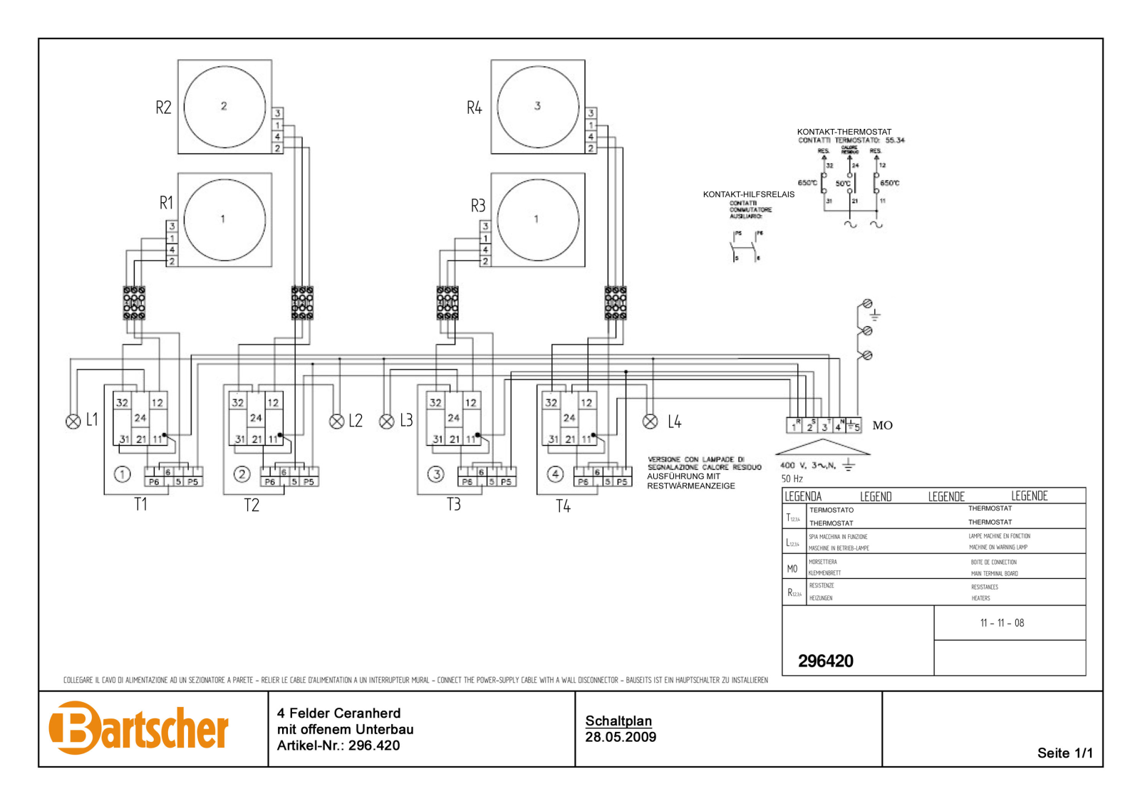 Bartscher 296420 Schematics