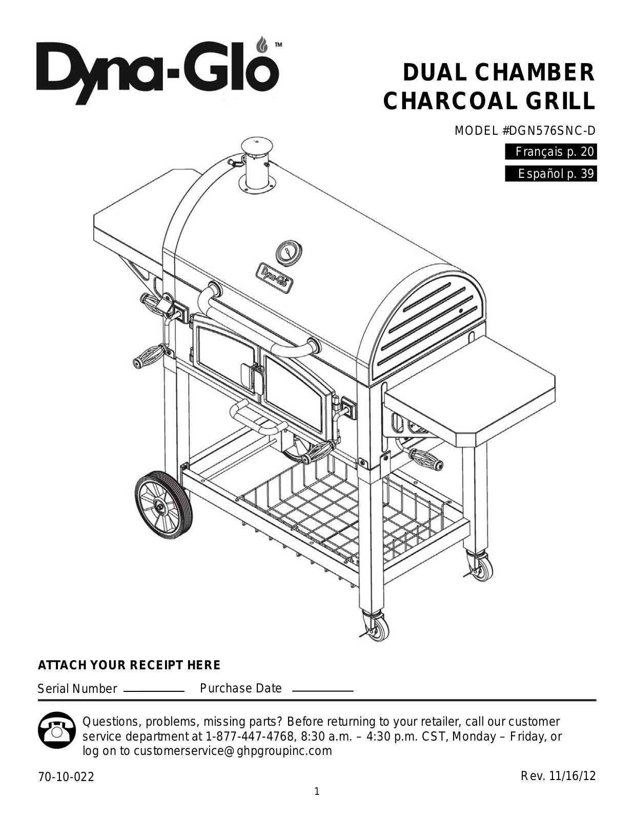 Dyna-glo Dgn576snc-d-1 Owner's Manual