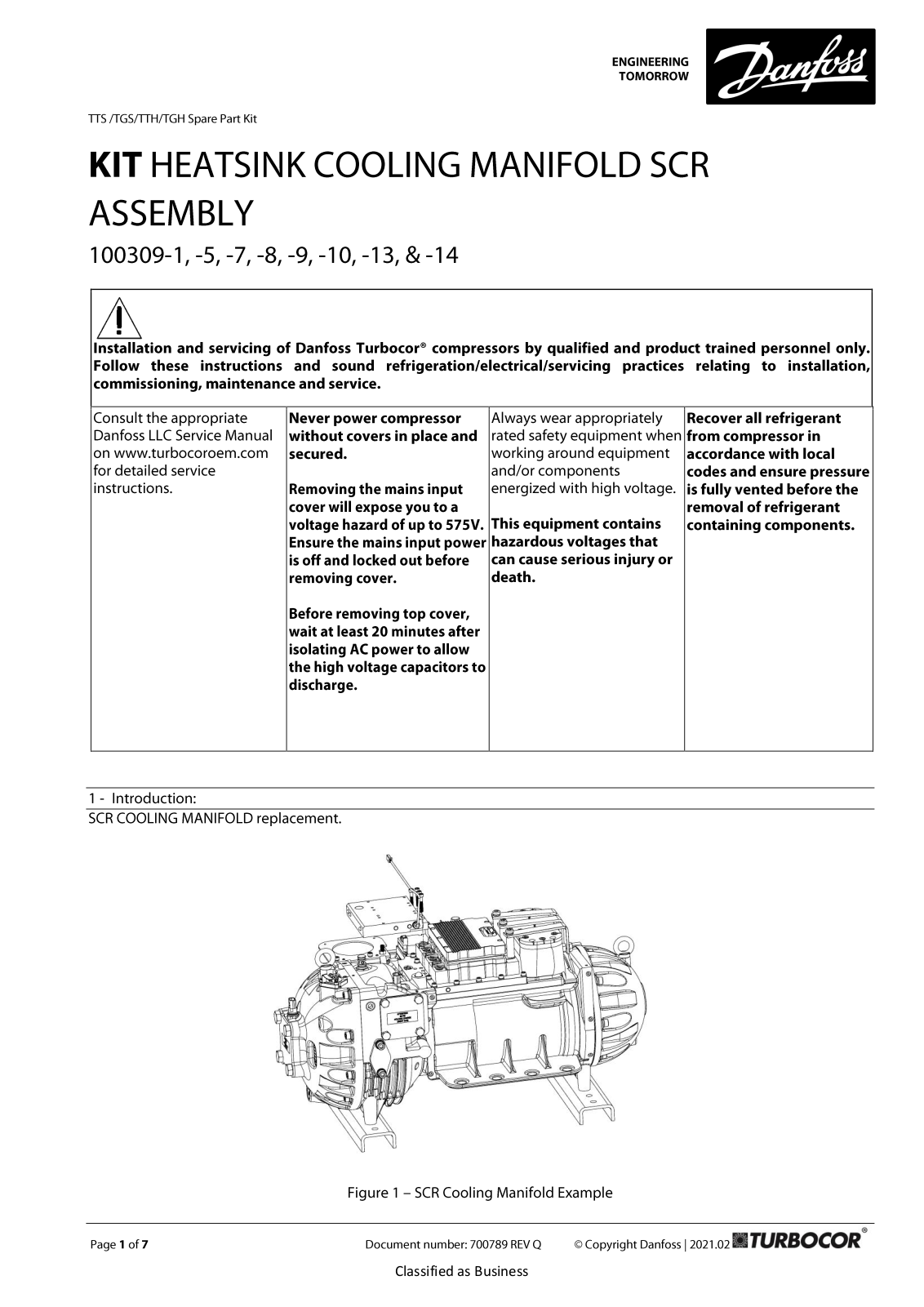 Danfoss 100309 Service guide