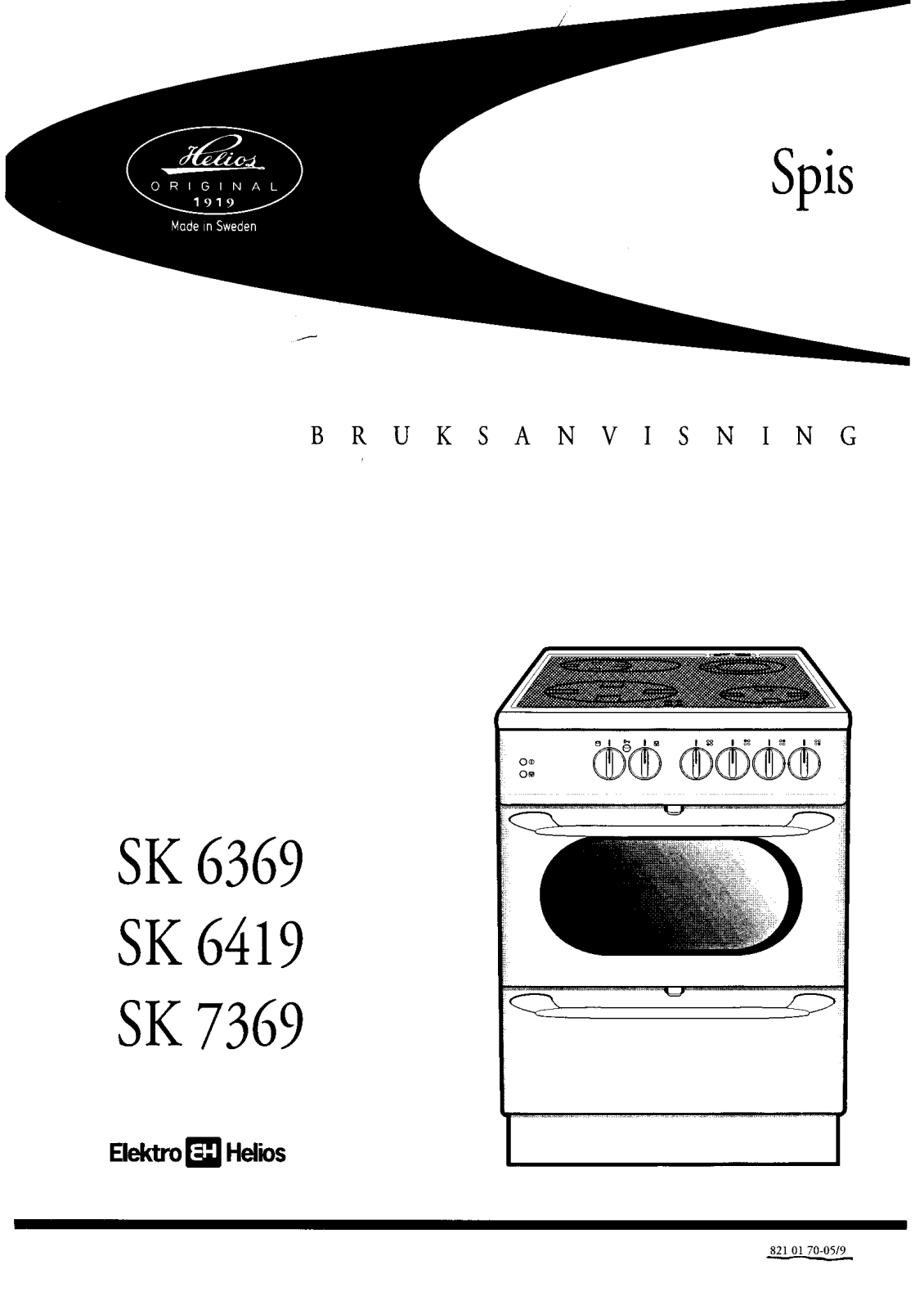 Elektro helios SK7369, SK6419, SK6369 User Manual