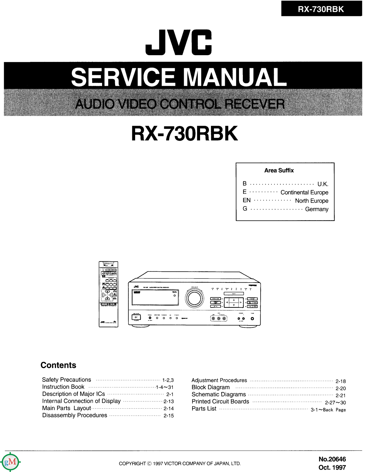 JVC RX-730-RBK Service manual