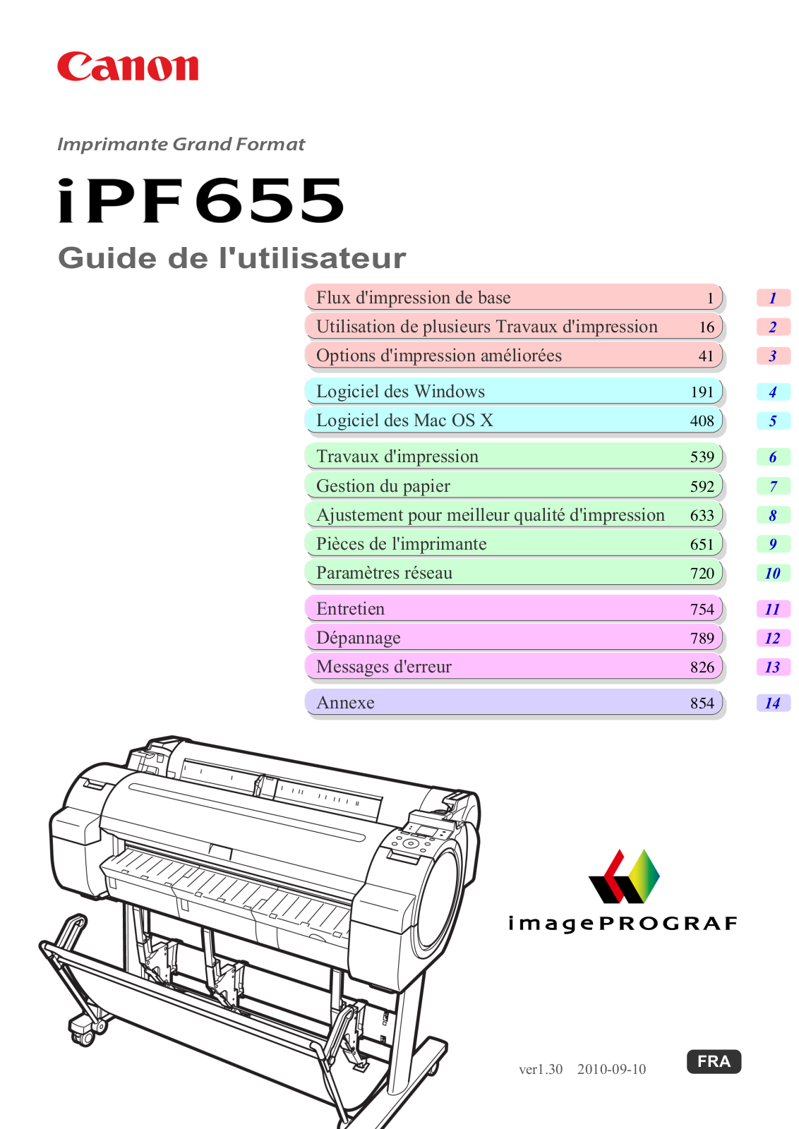 Canon IMAGEPROGRAF IPF655 User Manual