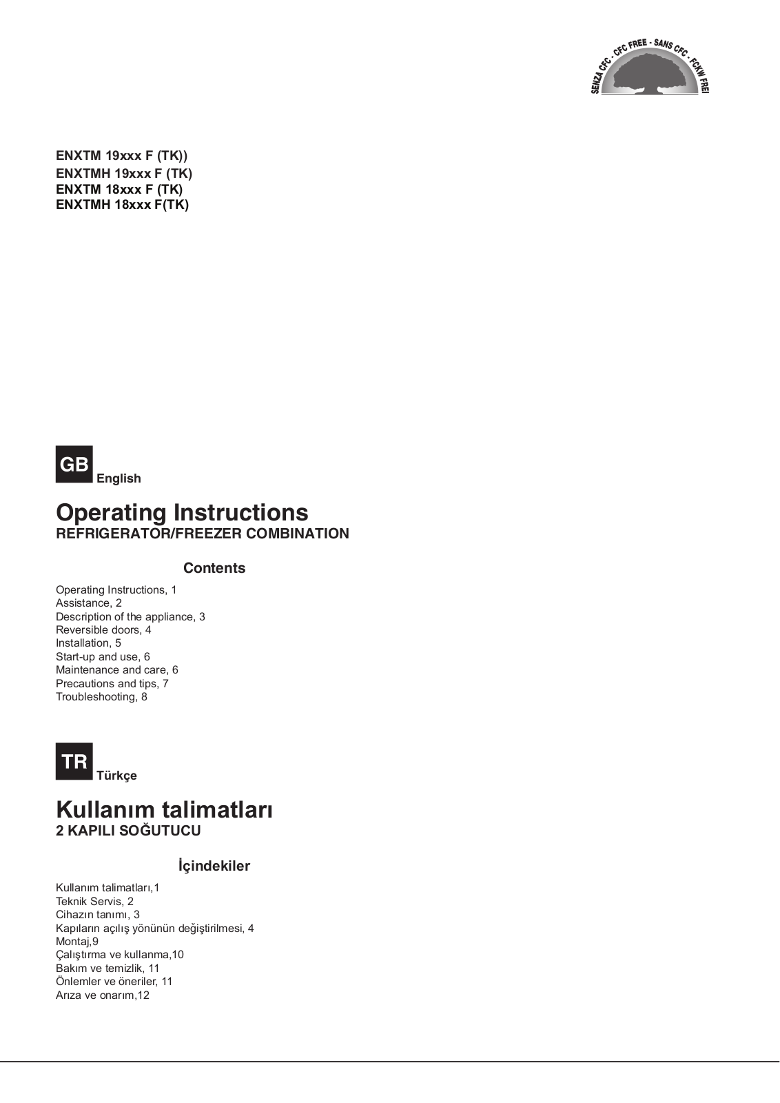 HOTPOINT/ARISTON ENXTM 19212 F (TK) User Manual