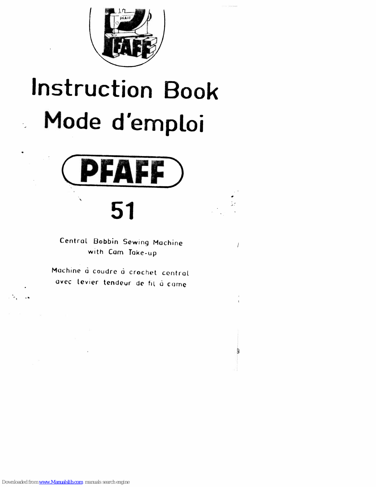 Pfaff 51 Instruction Book - ManualMachine.com