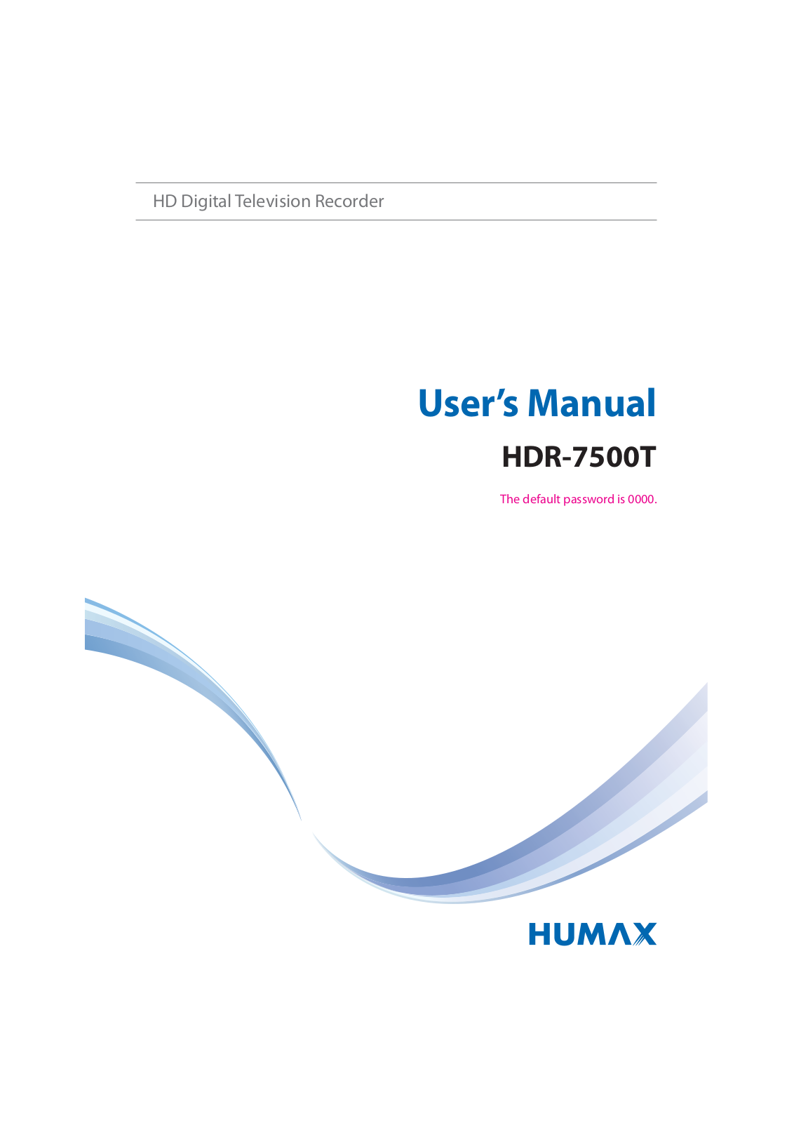 Humax HDR-7500T User Manual