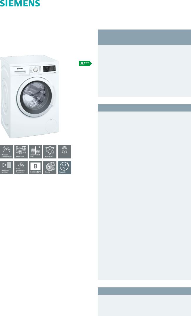 Siemens WU14Q495AT User Manual