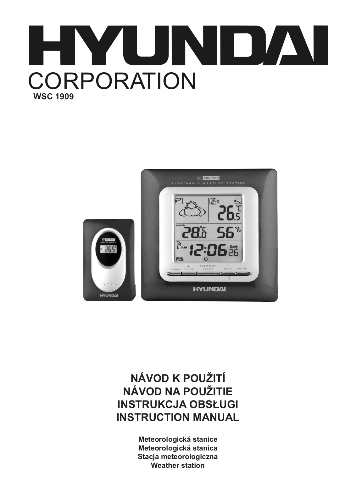 Hyundai WSC 1909 G, WSC 1909 R User Manual