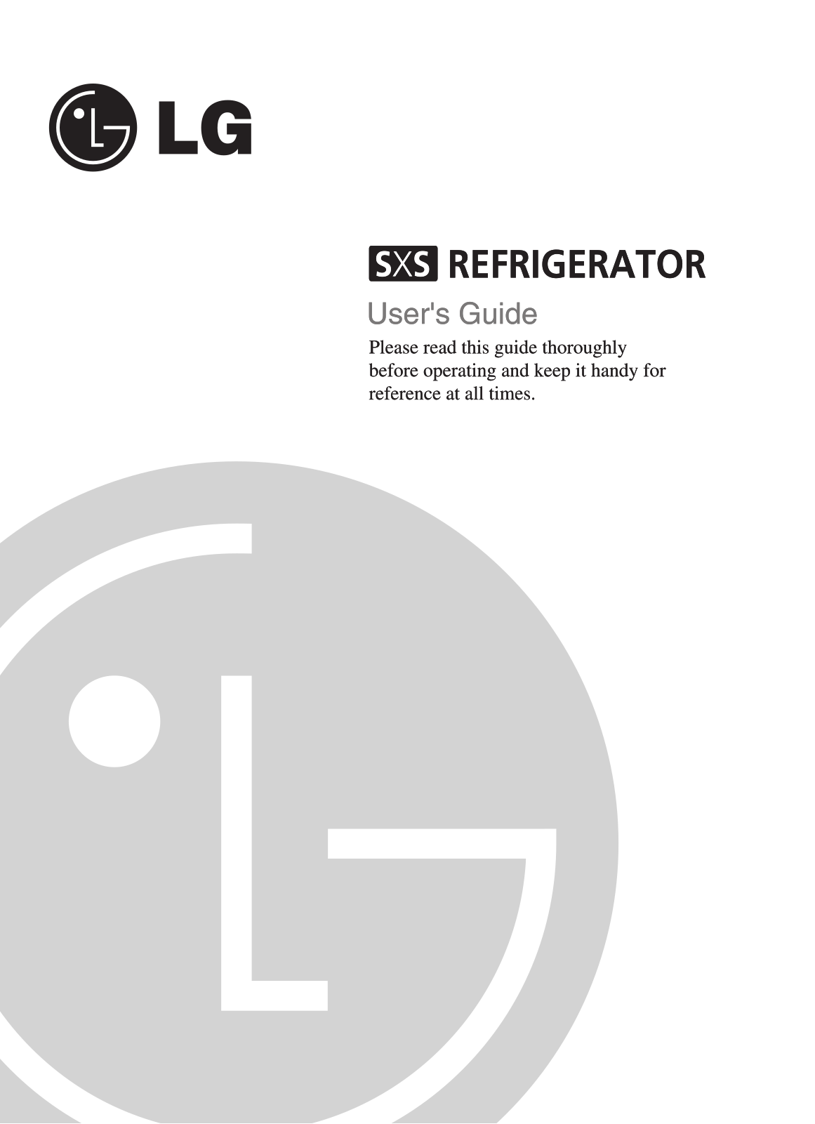 LG GR-B217LDJ User Guide