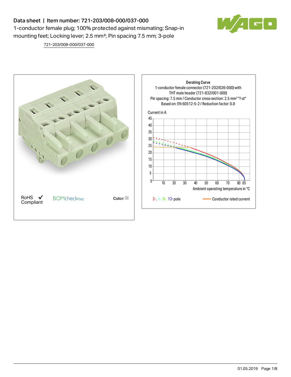 Wago 721-203/008-000/037-000 Data Sheet