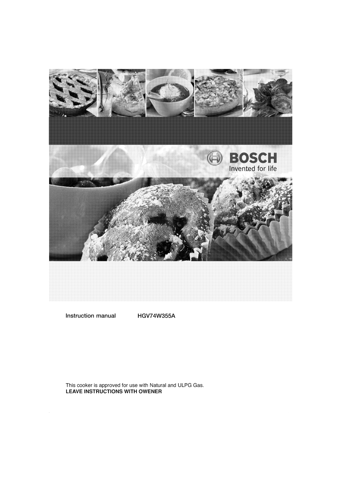 Bosch HGV74W355A User Manual