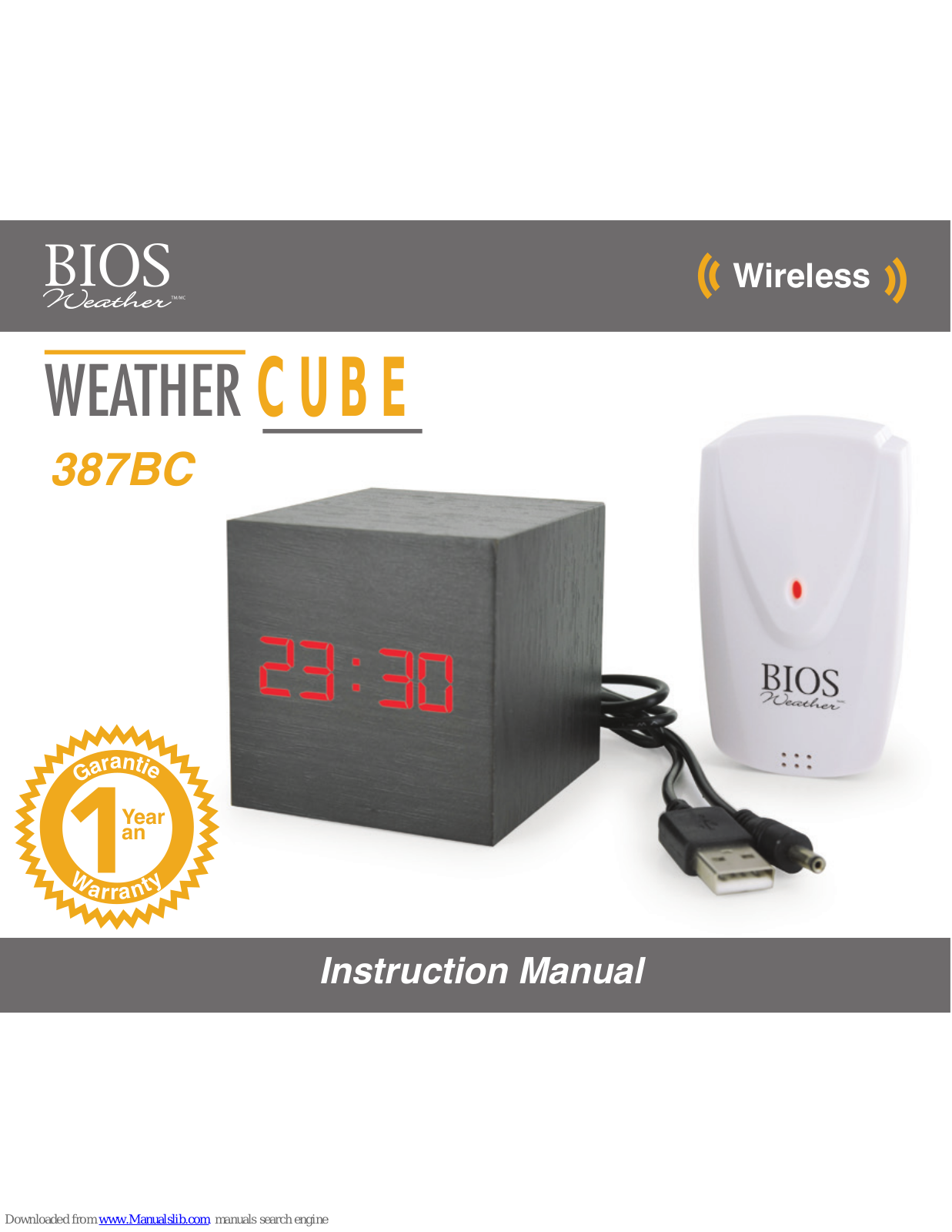 BIOS WEATHER WEATHER CUBE, 387BC Instruction Manual