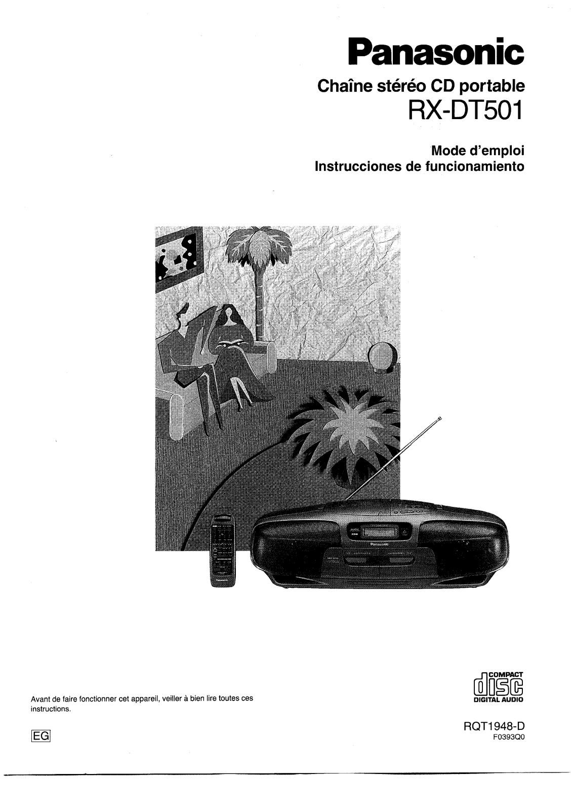 PANASONIC RX-DT501 User Manual