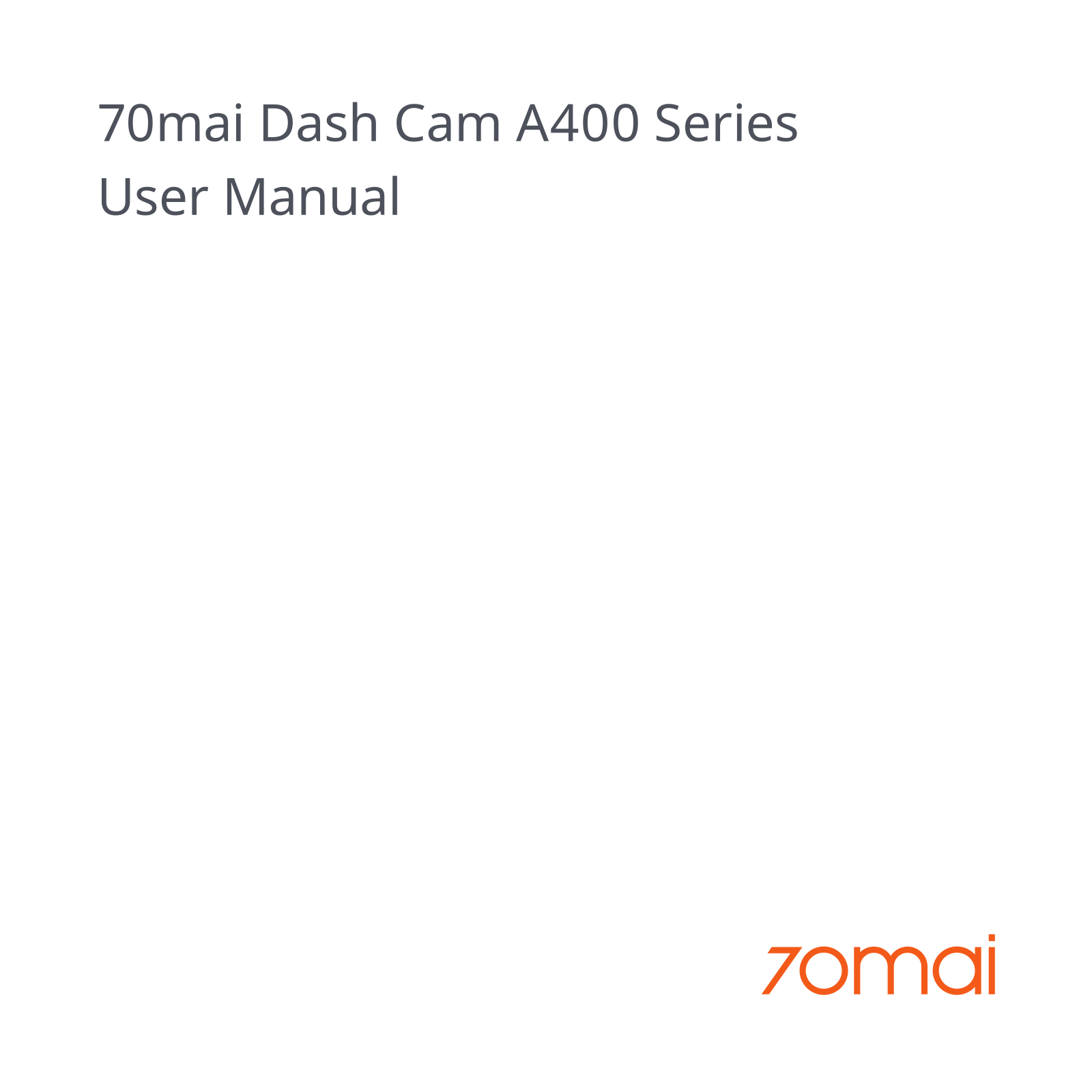 70mai A400 User Manual