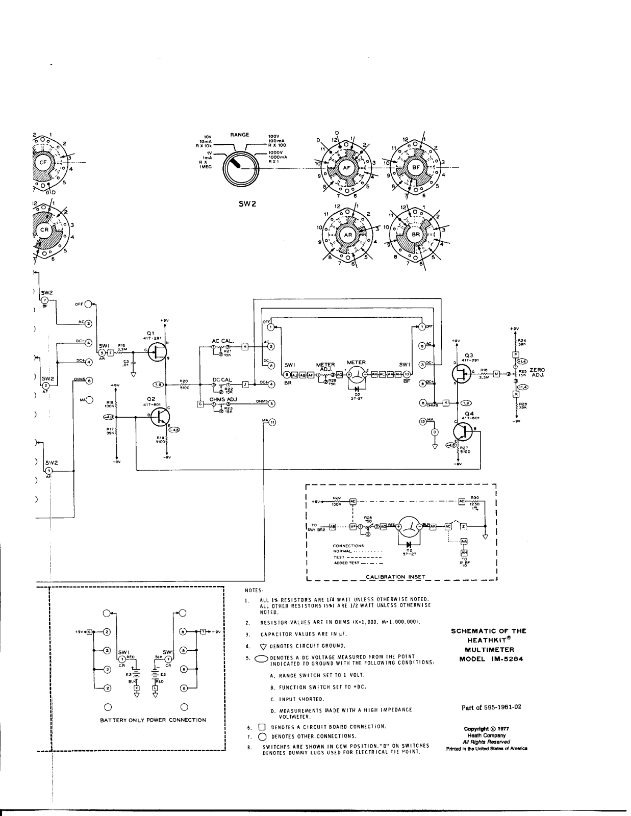 Heath Company IM-5284 Schematic