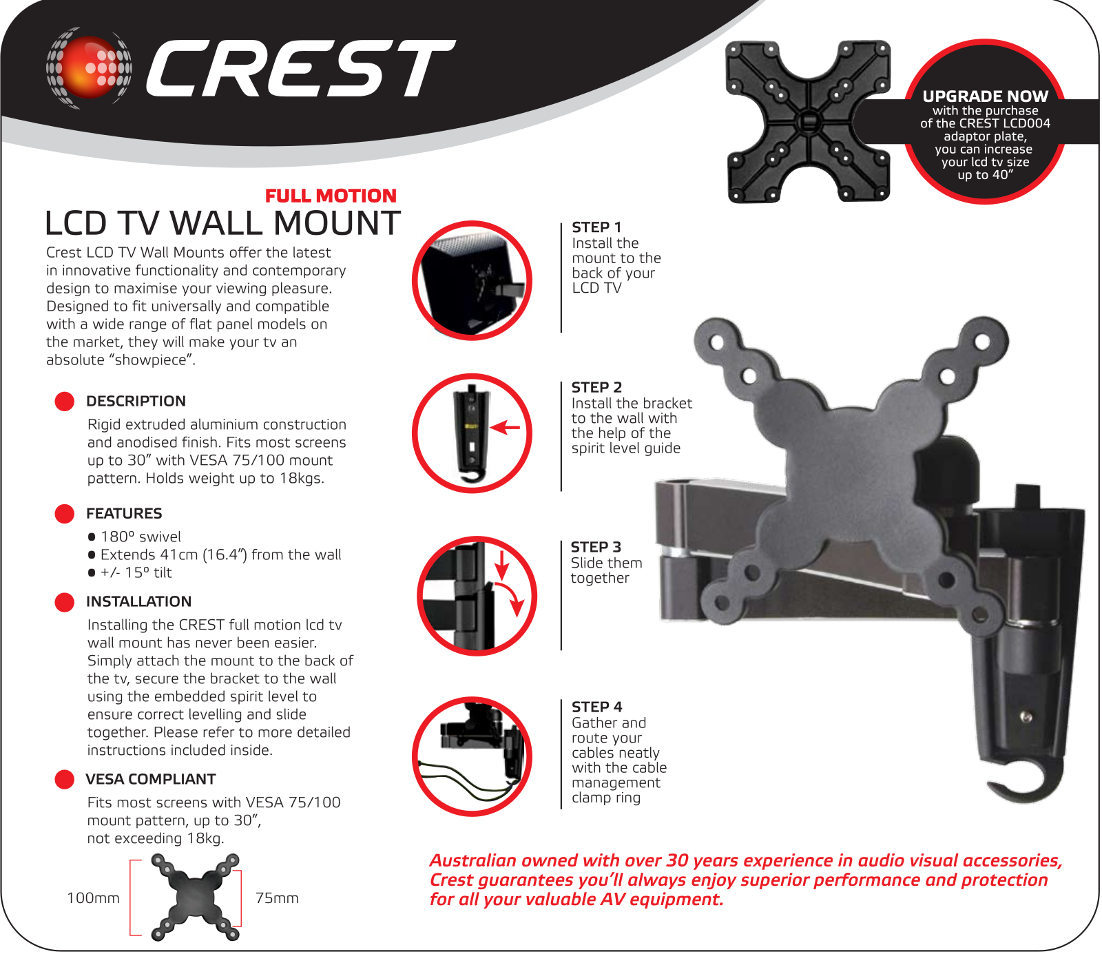 Crest LCD003 User Manual