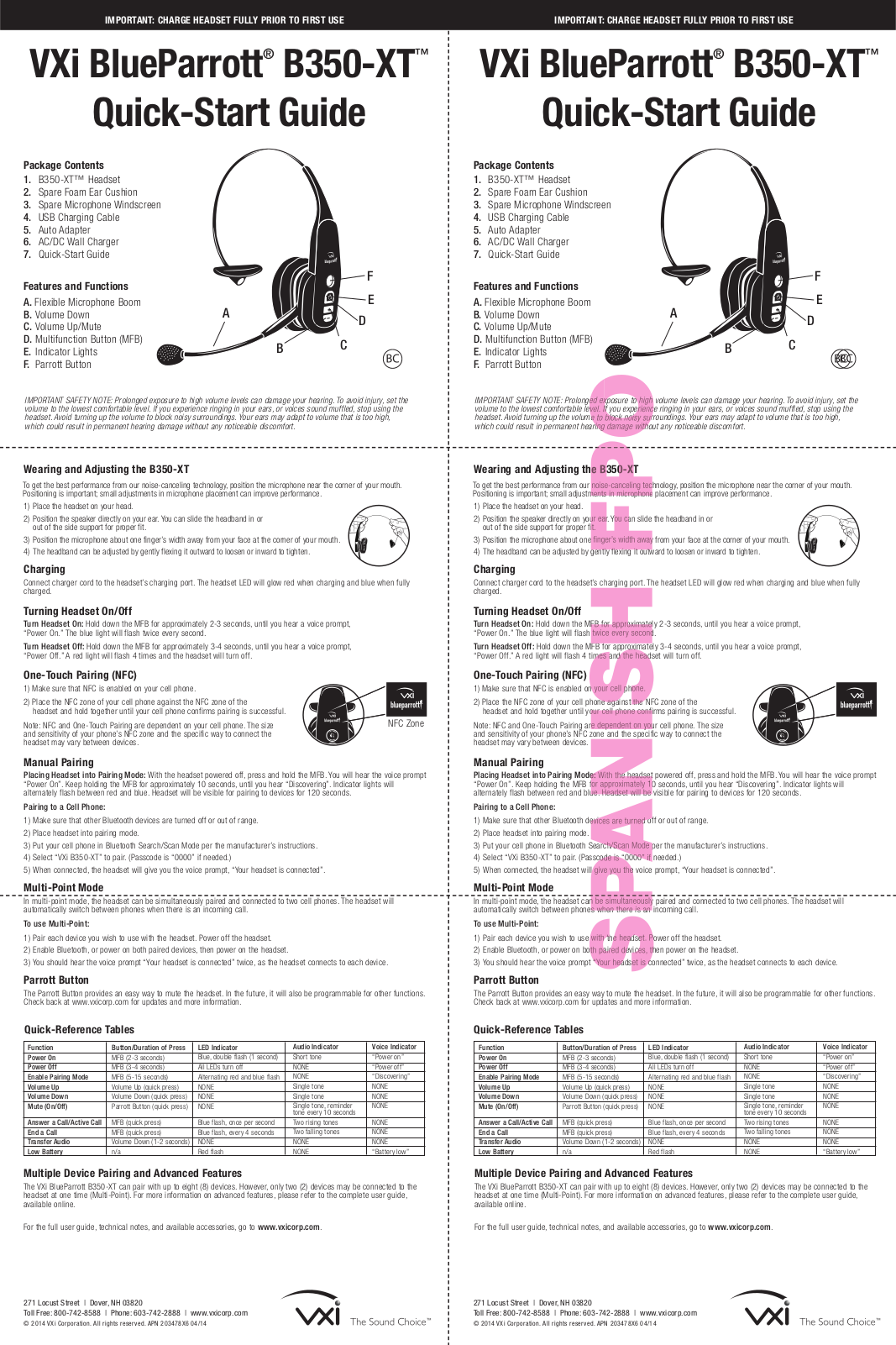 VXI 203475 User Manual