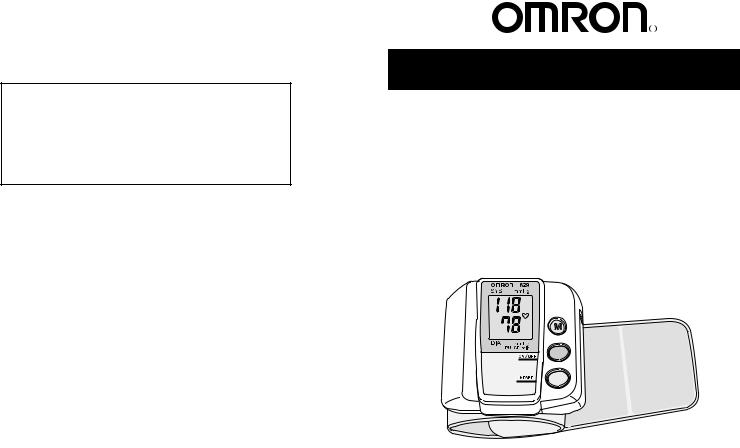 Omron HEM-629 User Manual