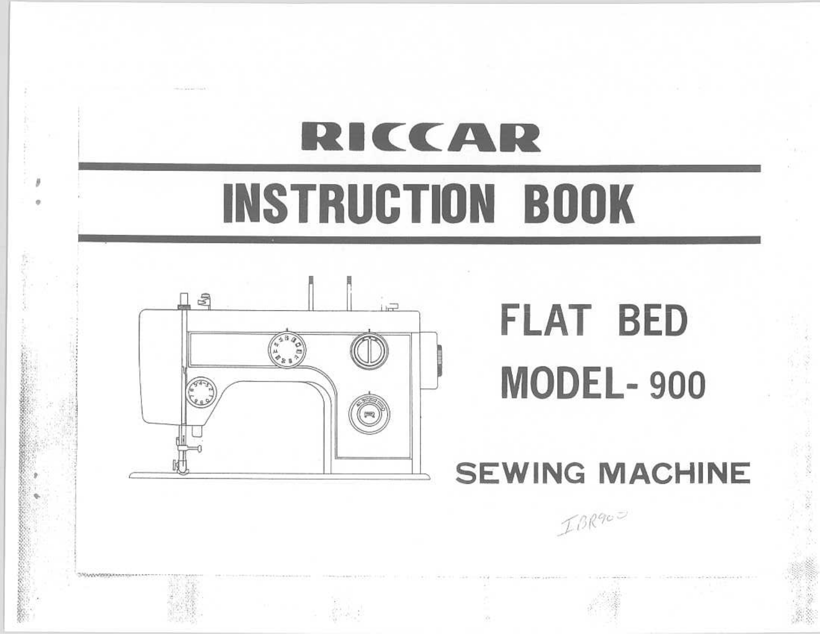 Riccar 900 User Manual