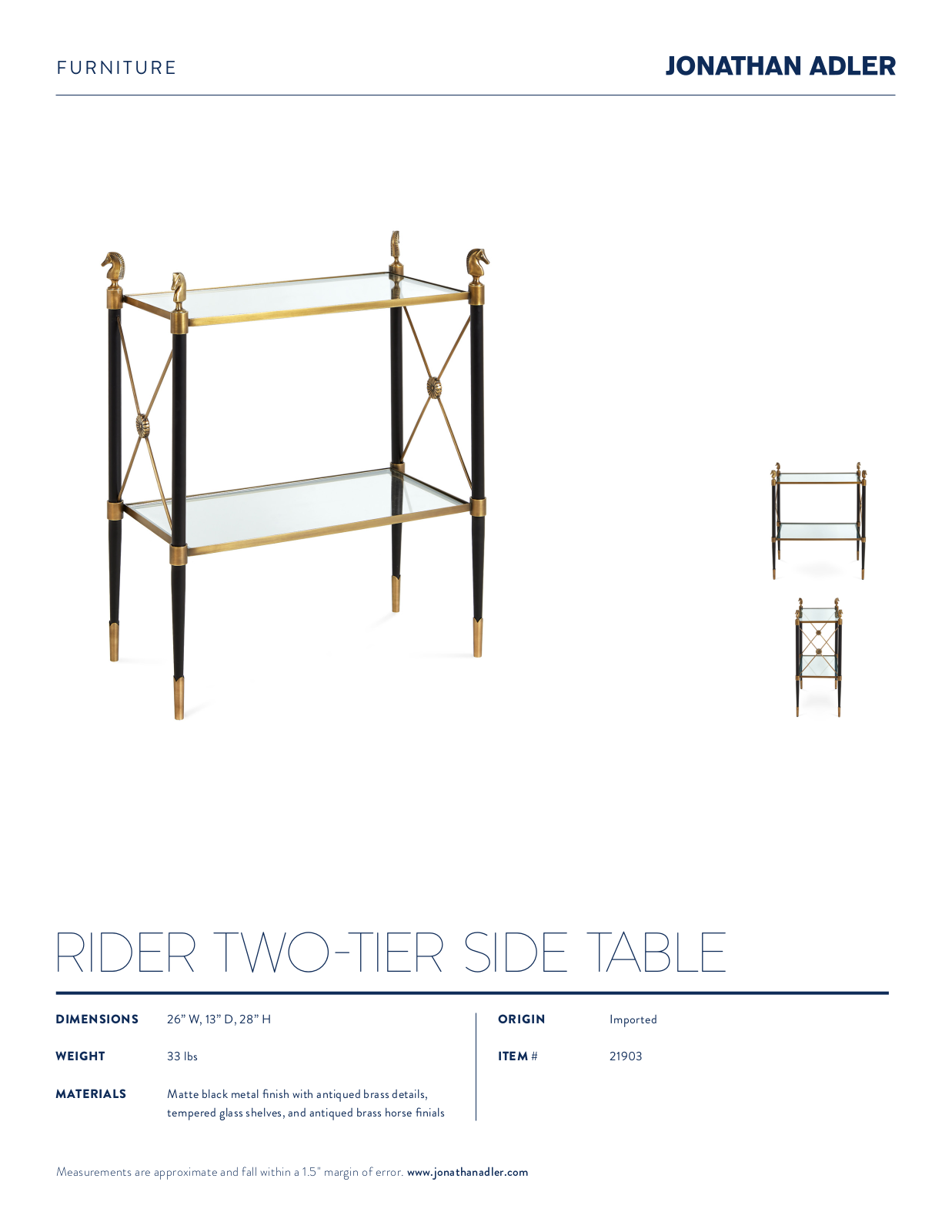 Jonathan Adler ICXK8912 Specifications - ManualMachine.com