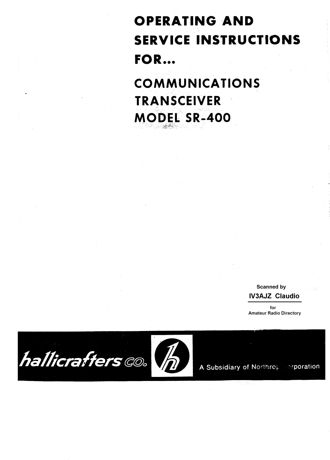 Pozosta SR-400 User Manual