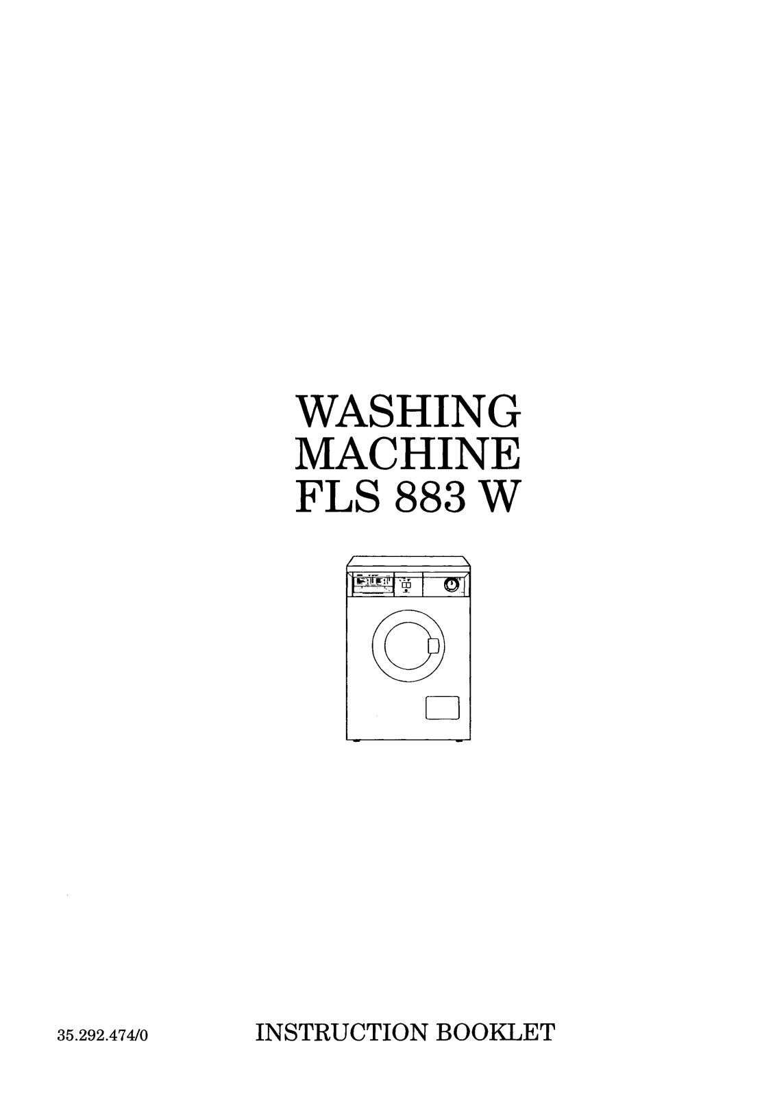 Zanussi FLS 883W Instruction Manual