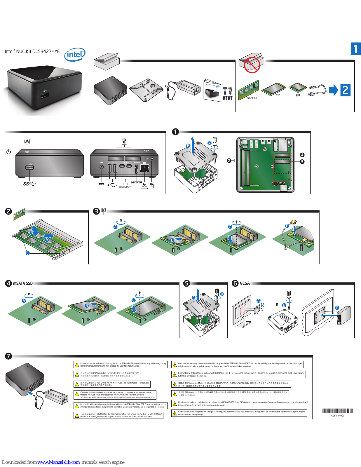 Intel DC53427HYE Quick Installation Manual