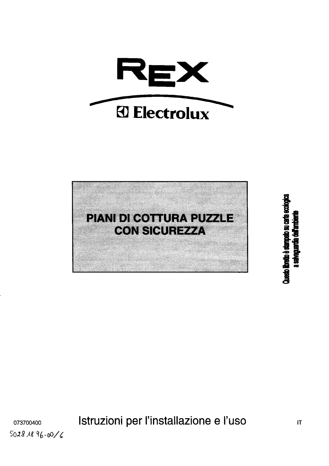 Zanussi FPZ2XV, FPZ4XV, FPZ2OV, PZB4XV, FPZ1OV User Manual