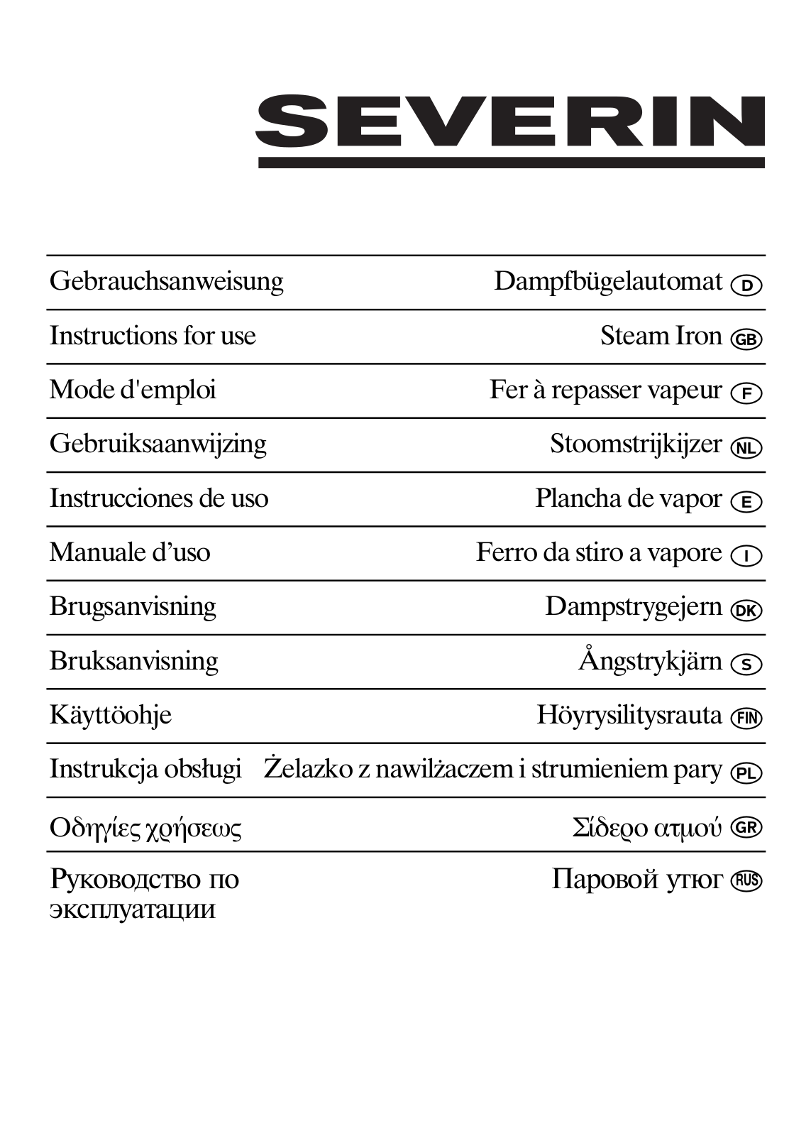 SEVERIN 3242 User Manual