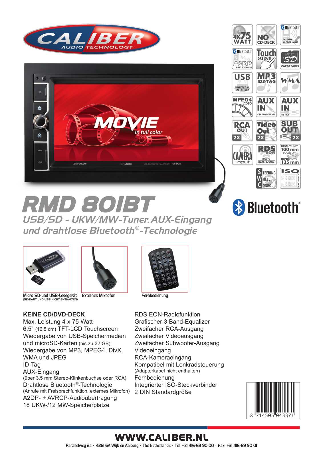 Caliber RMD801BT User Manual