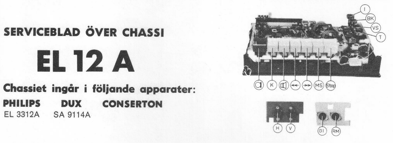 Philips EL12a Schematic